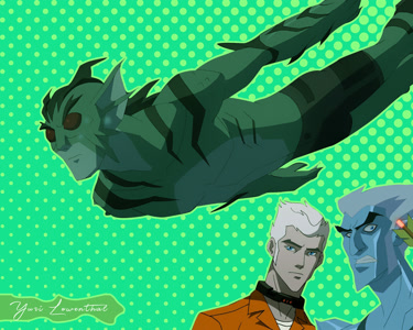 YOUNG JUSTICE Lagoon Boy, Tommy Terror, Icicle Jr