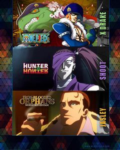 One Piece / Hunter x Hunter / Gundam