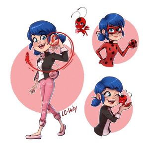 Marinette & Tikki from #Miraculous Ladybug Card
